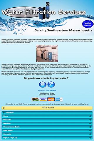 【免費商業App】Water Filtration Services-APP點子