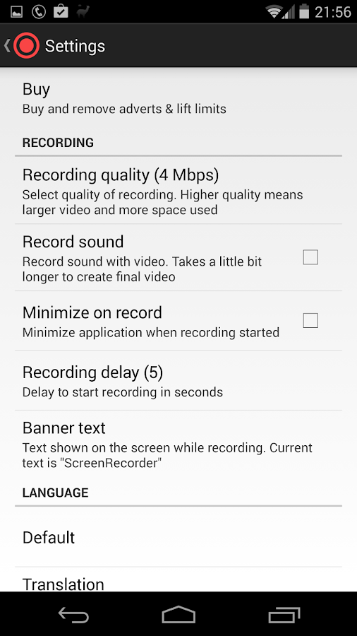 Screen Recorder - screenshot