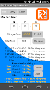 Free Fertilizer Mixing Calculators APK for Android