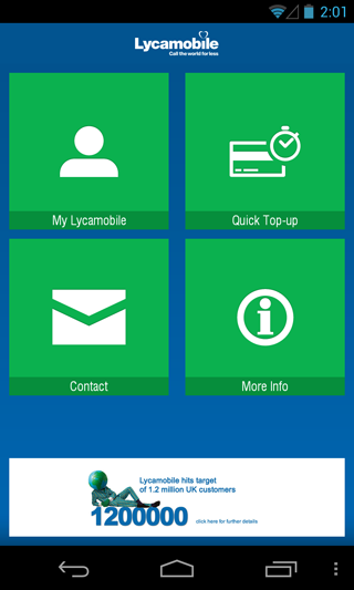 Lycamobile Screen 1