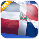 3D Dominican Flag mobile app icon