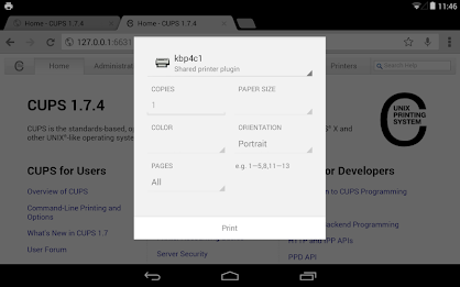Shared printer plugin - CUPS poster 6