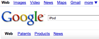 Google search iPod