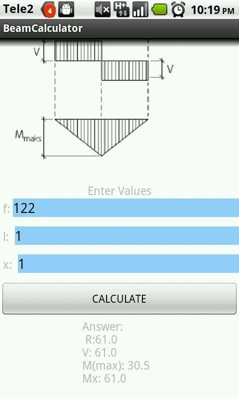   Beam Calculator: captura de pantalla 