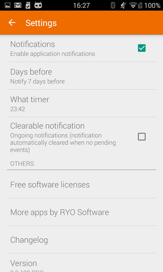 Birthdays Notifier - screenshot