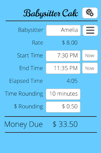 Babysitter Calc