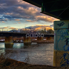 Twilight Crossing by Johnny Gomez - Buildings & Architecture Bridges & Suspended Structures