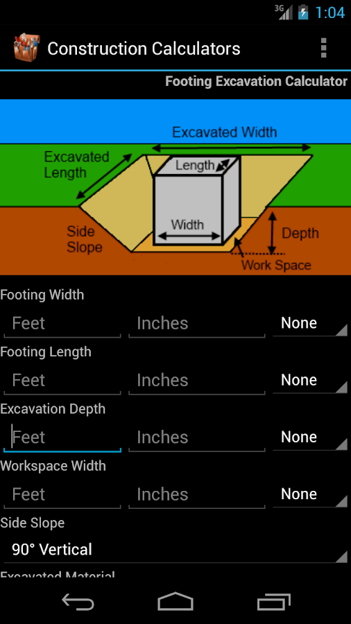   Handy Construction Calculator: captura de tela 