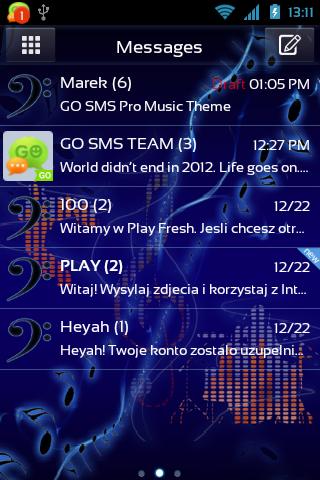 GO SMS Pro Music Theme
