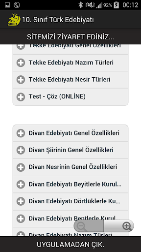 【免費教育App】10. Sınıf Türk Edebiyatı-APP點子