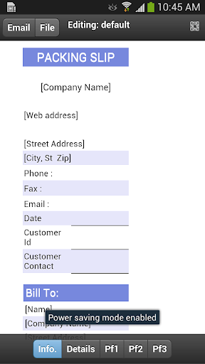 Packing Slip Mobi