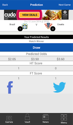 免費下載運動APP|H2H Brazil World Cup Predictor app開箱文|APP開箱王