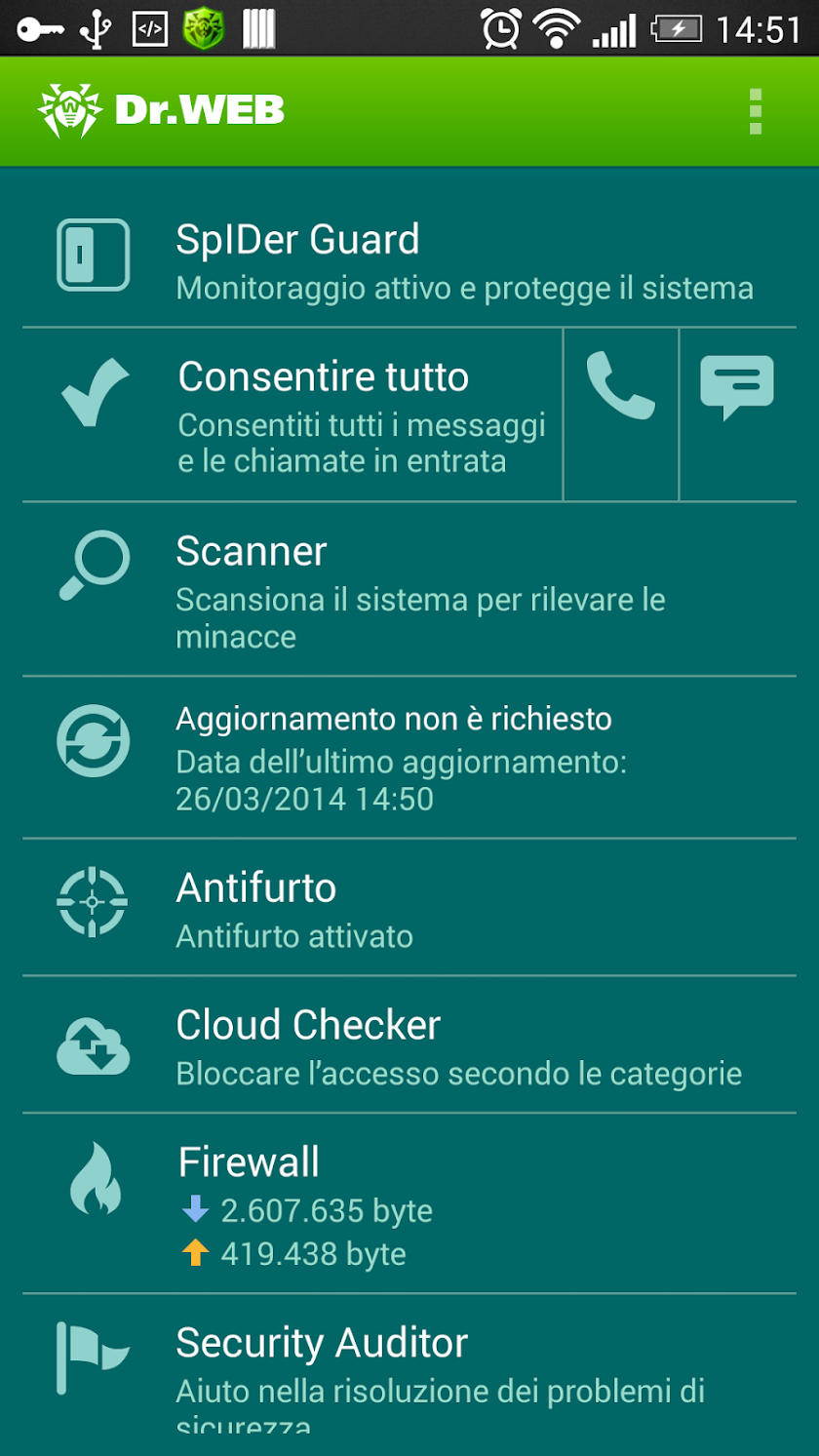 Dr.Web Security Space Life Screen 3