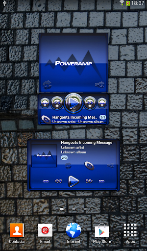 Poweramp widgetpack Blue Glas