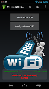  WiFi Tether Router: miniatura de captura de pantalla  