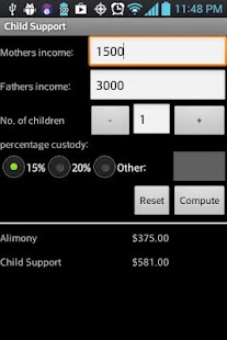 Child Support Calculator Screenshots 1