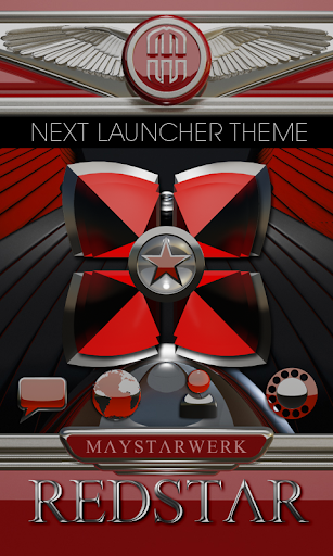 Next Launcher theme Red Star