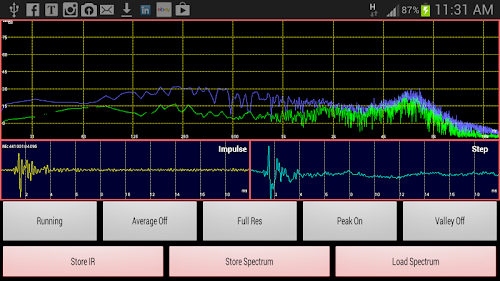 Android application Impulse Response screenshort