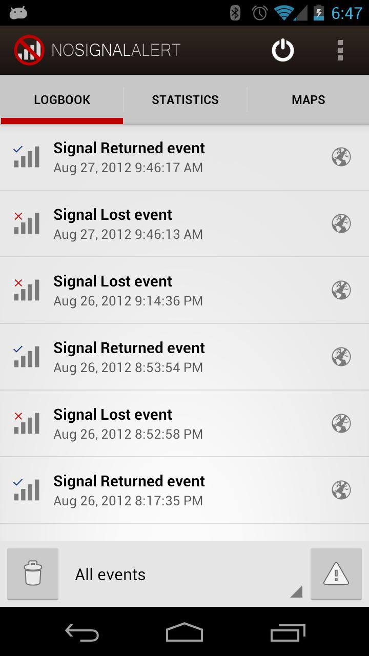 No Signal Alert Pro Screen 1