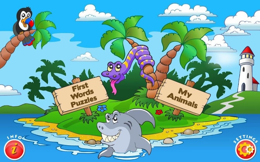 Kids Animal Word Puzzles Screen 1