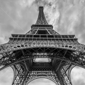 Eiffel Tower by Walid Ahmad - Black & White Buildings & Architecture