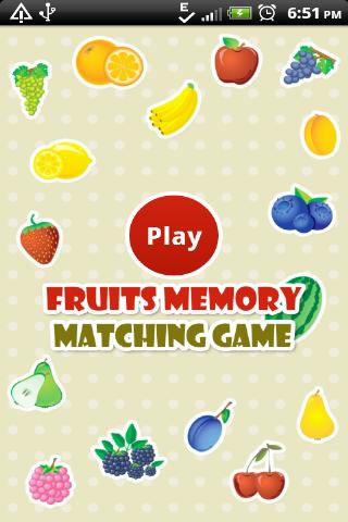 Fruits Memory Matching Game