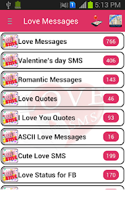 Love SMS Messages screenshot 0