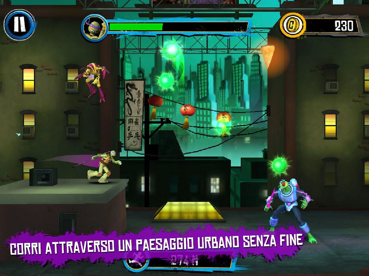  Android   TMNT : CORSA SUI TETTI, fantastico action game!
