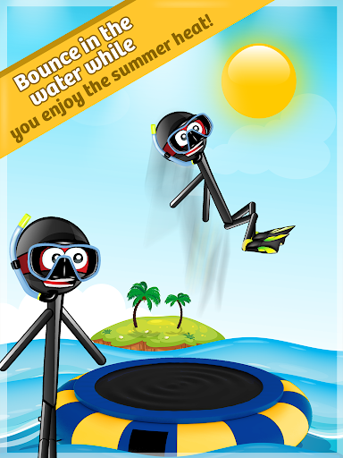 【免費體育競技App】Stickman Water Trampoline PRO-APP點子