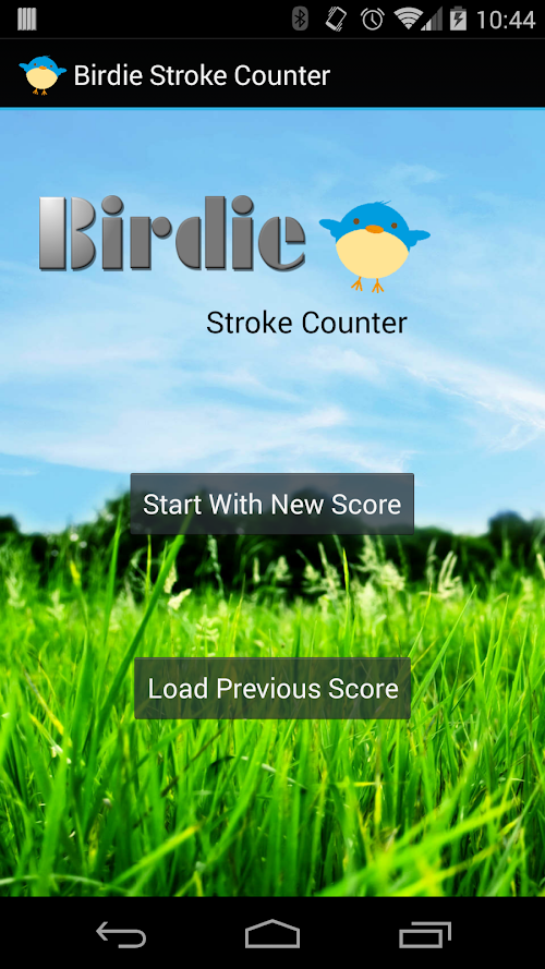 Android application Birdie Golf Stroke Counter screenshort