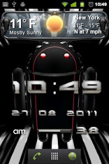 beautiful weather widget black
