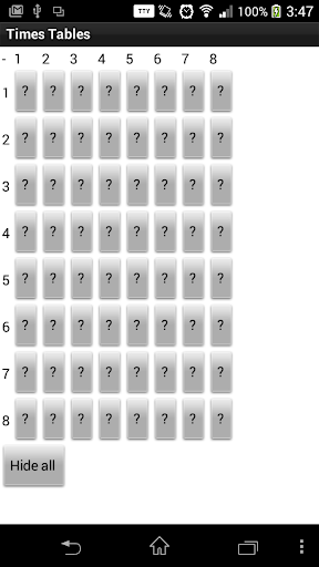 Time Tables 1 to 8