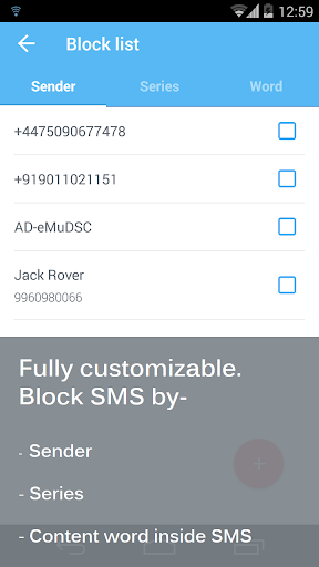 SMS spam Blocker. Clean Inbox