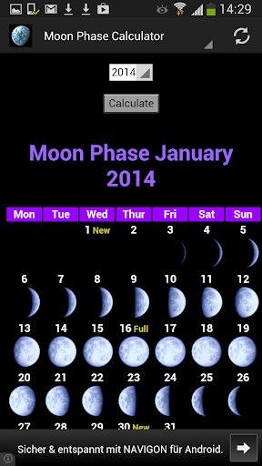 【免費娛樂App】Moon Phase Calendar App-APP點子