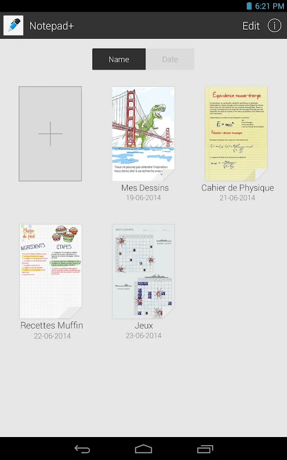 Bloc-Notes + - screenshot