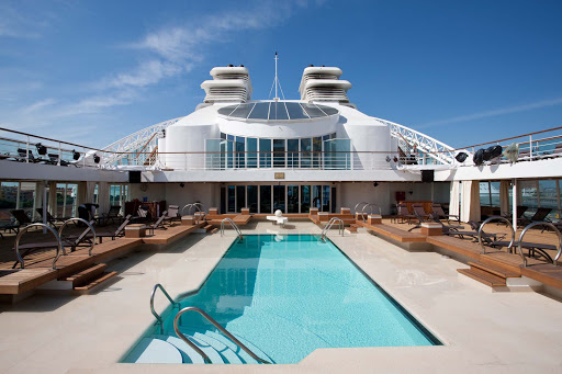 Seabourn_Odyssey_Sojourn_Quest_Pool_Deck_2-3 - Lounge in the sun or swim laps on the Pool Deck of Seaborn Sojourn.