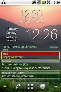 【免費生產應用App】Clock and event widget (Free)-APP點子