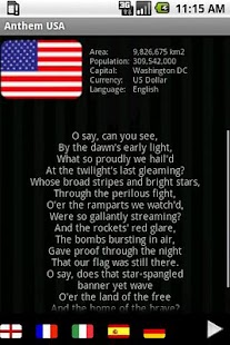 Android application National Anthem of USA screenshot