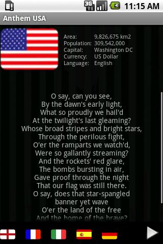 National Anthem of USA Screen 3