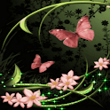 Pink Butterflies Live Wallpape logo