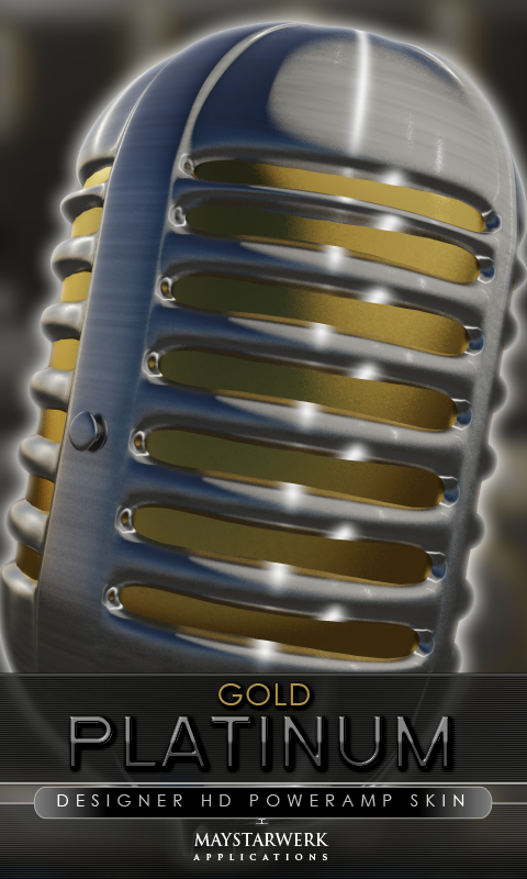 Android application gold platinum poweramp skin screenshort