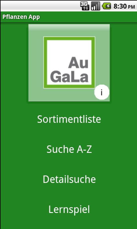 Android application AuGaLa Pflanzen App screenshort