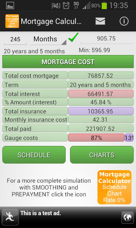 Mortgage Calculator Screen 2