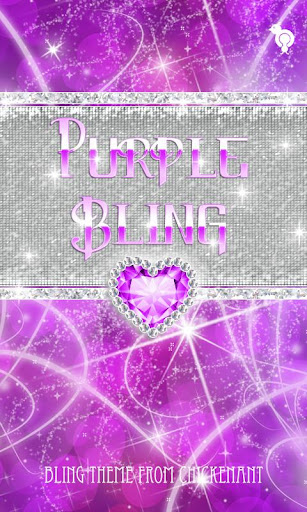 Bling Purple Heart Theme SMS