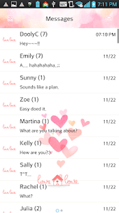 lovelove go sms theme - screenshot thumbnail