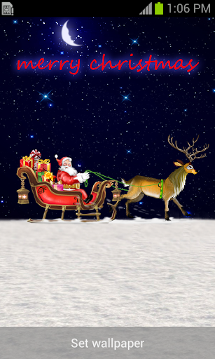 Santa Riding in Snow Live WP