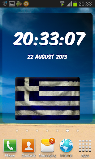 Greece Digital Clock