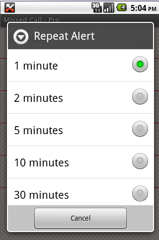 Missed Call - Pro Screen 2