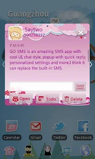 GO SMS Pro Bird Lover Theme - screenshot thumbnail
