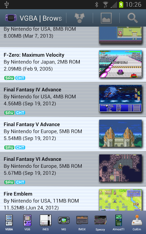 VGBA - GameBoy (GBA) Emulator - screenshot